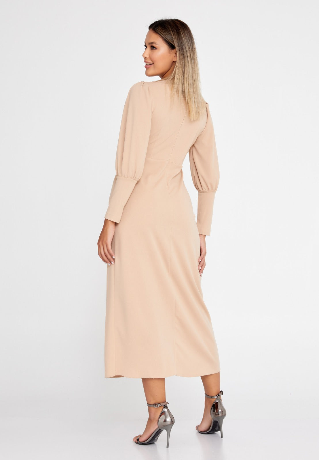 Beige Midi Dress 3