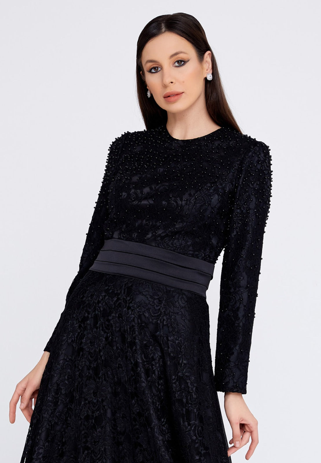 Black Lace Maxi Dress 1