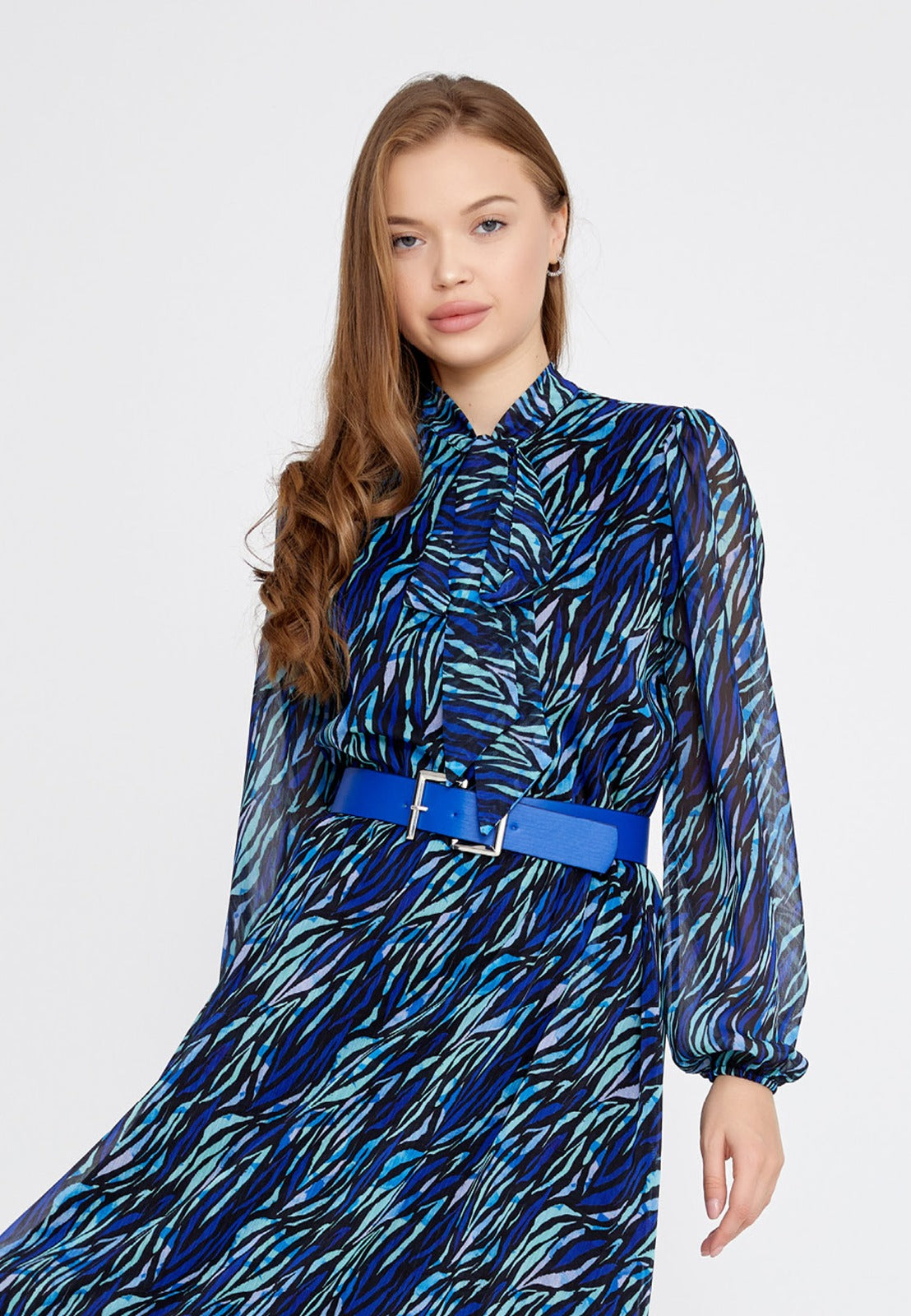 Blue Viola Midi Dress 2