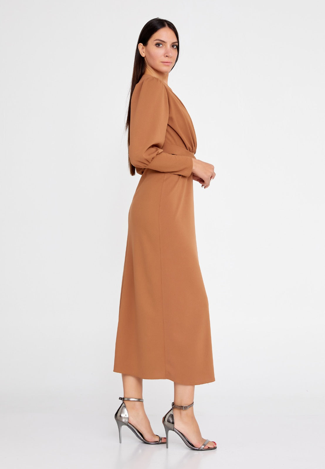 Brown Midi Dress 3