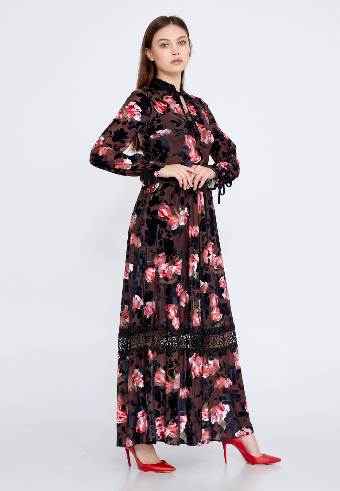 Black Velvet Maxi Dress