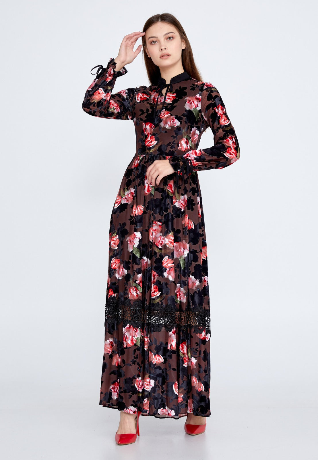 Black Velvet Maxi Dress