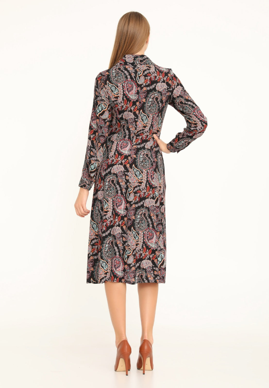 Floral Crepe Midi Dress 2