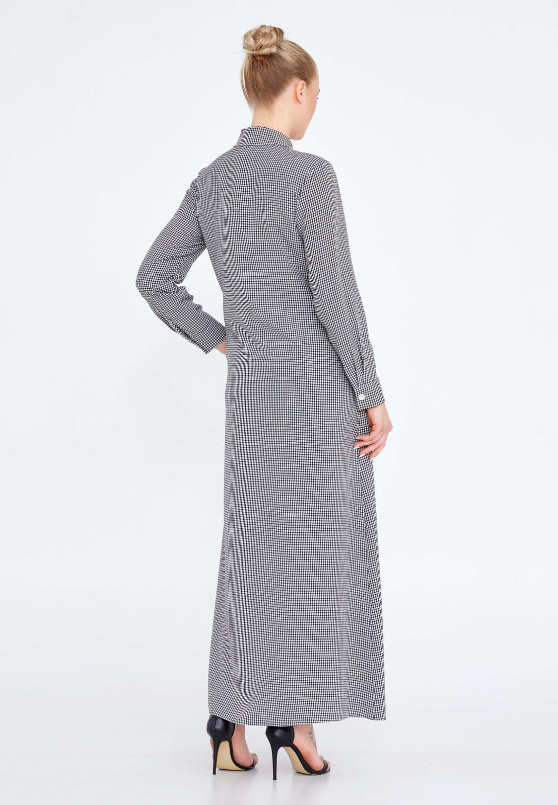 Grey Linen Maxi Dress 2