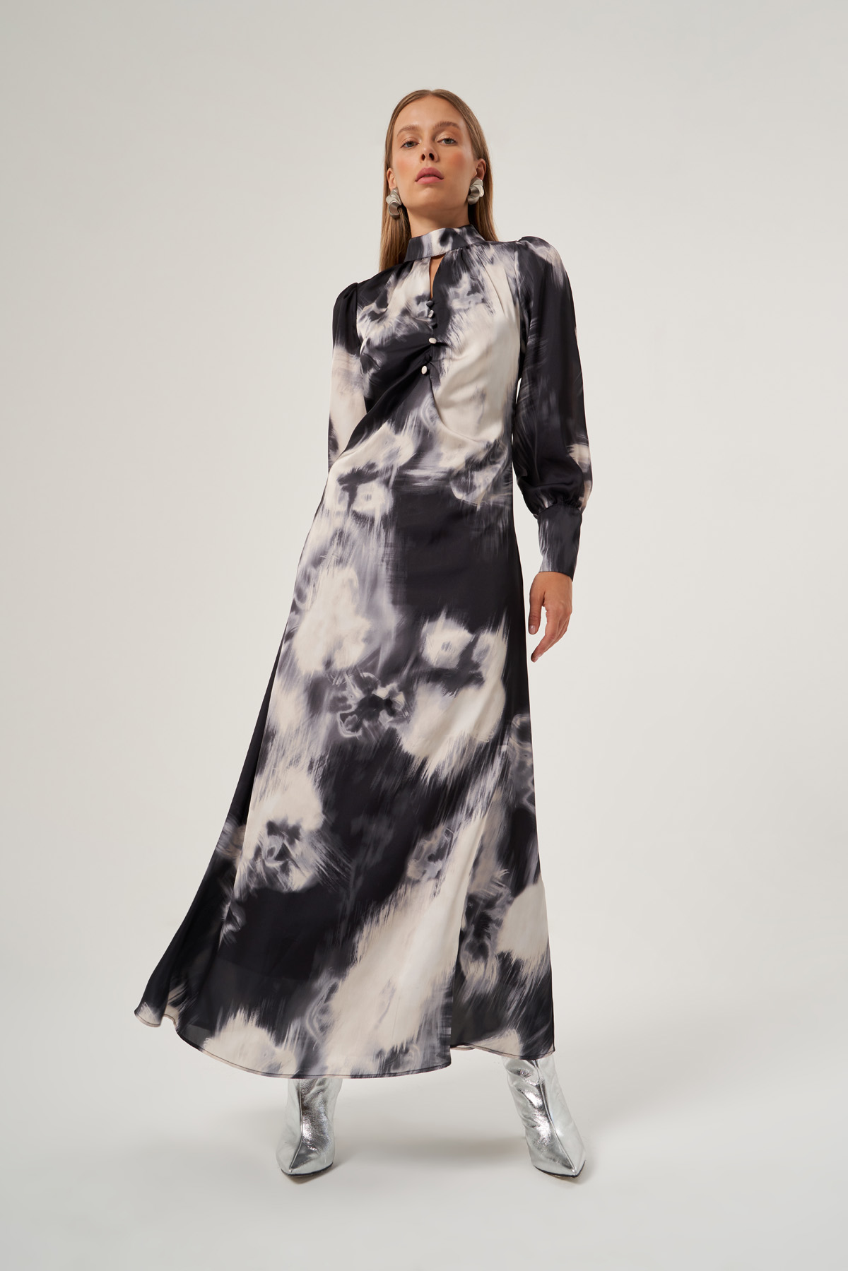 batik a line dress Amonita Batik Dress Mint