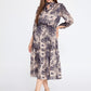 Beige Black Midi Dress 3