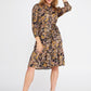 Beige Brown Crepe Midi Dress 2