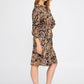 Beige Brown Crepe Midi Dress 3