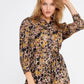 Beige Brown Crepe Midi Dress 4