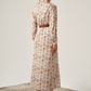 Beige Scarf Detailed Belted Shirt Dress