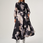 Black Balloon Skirt Belted Dress