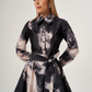 Black Balloon Skirt Belted Dress
