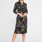 Black Ecru Satin Midi Dress 1