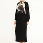 Black Gold Belted Maxi Dress 1