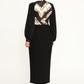 Black Gold Belted Maxi Dress 2