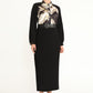 Black Gold Belted Maxi Dress 3
