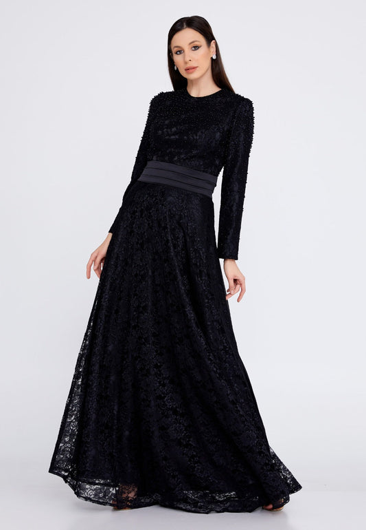 Black Lace Maxi Dress 4