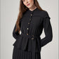 Black Long Dress with Pleated Skirt