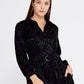 Black Polyester Midi Dress 1
