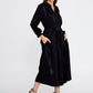 Black Polyester Midi Dress 3