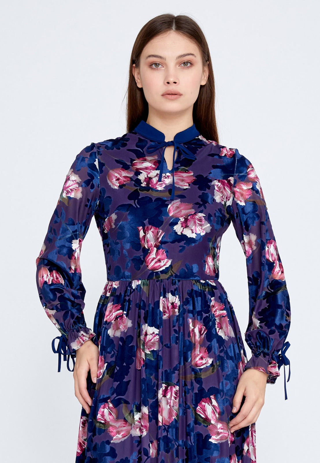 Blue Velvet Maxi Dress 2