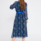 Blue Viola Midi Dress 1
