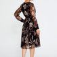 Brown Chiffon Midi Dress 2