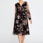 Brown Chiffon Midi Dress 1