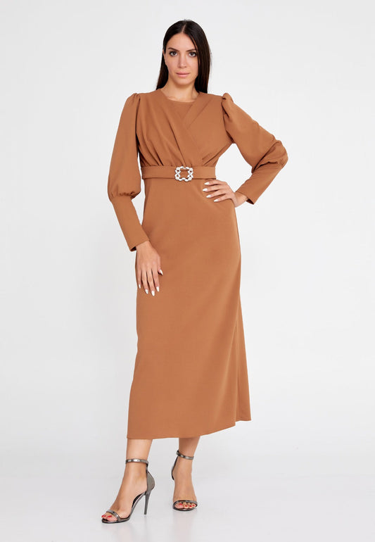 Brown Midi Dress 2