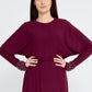 Burgundy Crepe Maxi Dress 2