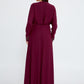 Burgundy Crepe Maxi Dress 1