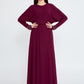 Burgundy Crepe Maxi Dress 3