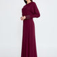 Burgundy Crepe Maxi Dress 4