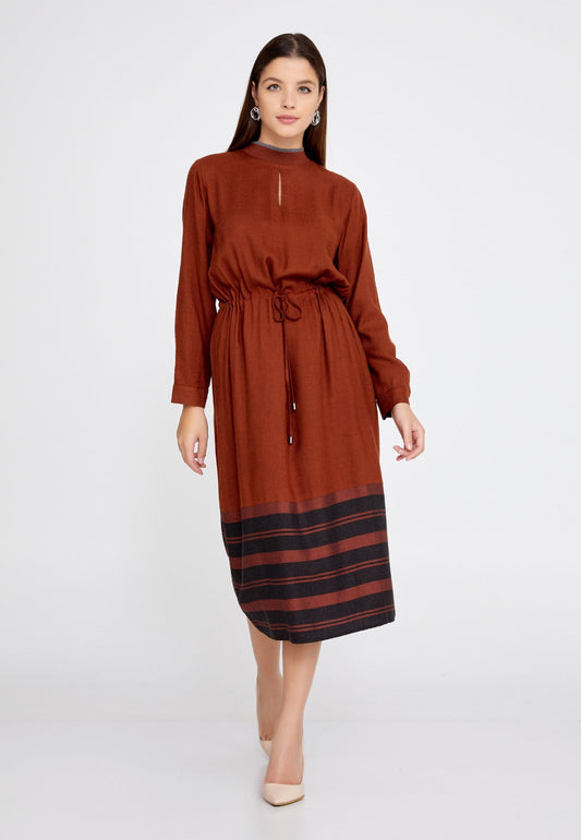 Burnt Orange Midi Dress 2