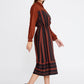 Burnt Orange Striped Midi Dress 4