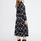 Charcoal Silver Satin Midi Dress 2