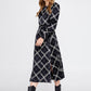 Charcoal Silver Satin Midi Dress 3