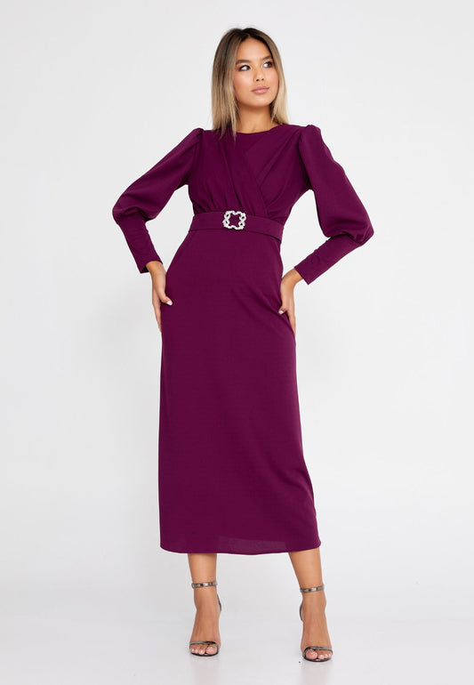 Purple Midi Dress 3