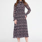 Floral Chiffon Midi Dress 1