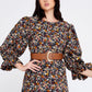 Floral Patterned Crepe Midi Dress 4