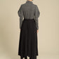 Gray Knitted Herringbone Belted Maxi Dress 1