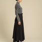 Gray Knitted Herringbone Belted Maxi Dress 2