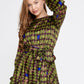 Green Brown Satin Mini Dress 2