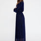 Navy Blue Tulle Maxi Dress 1