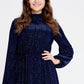 Navy Blue Tulle Maxi Dress 2