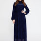 Navy Blue Tulle Maxi Dress 3
