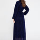 Navy Blue Tulle Maxi Dress 4