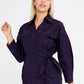 Navy Polyester Midi Dress 3