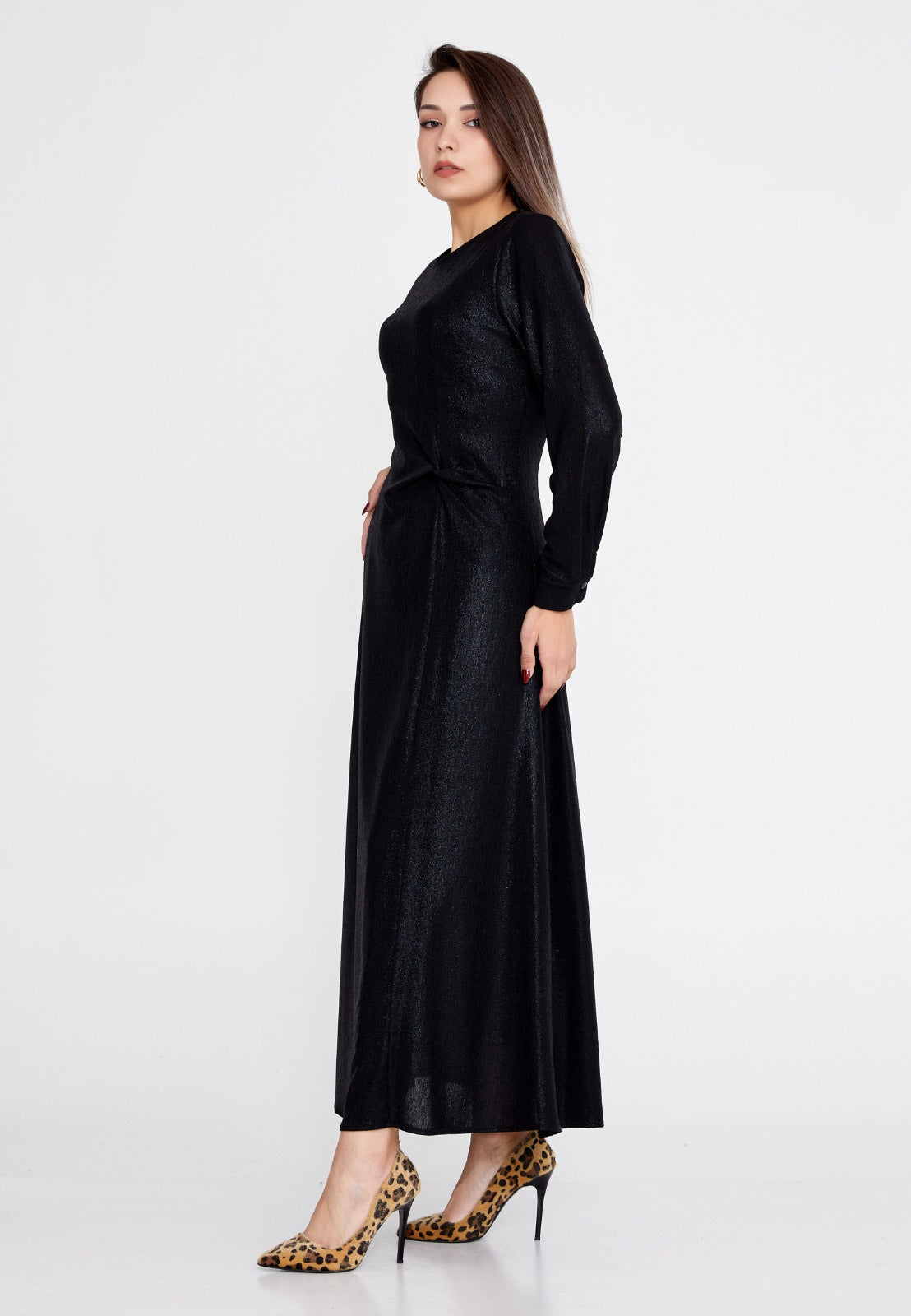 Obsidian Lycra Maxi Dress 1