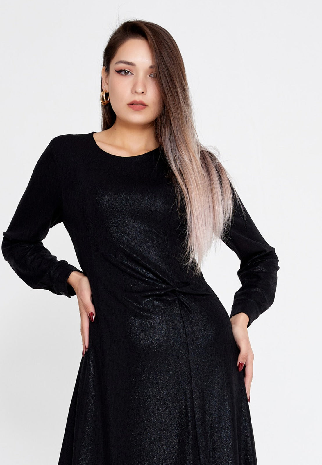 Obsidian Lycra Maxi Dress 4
